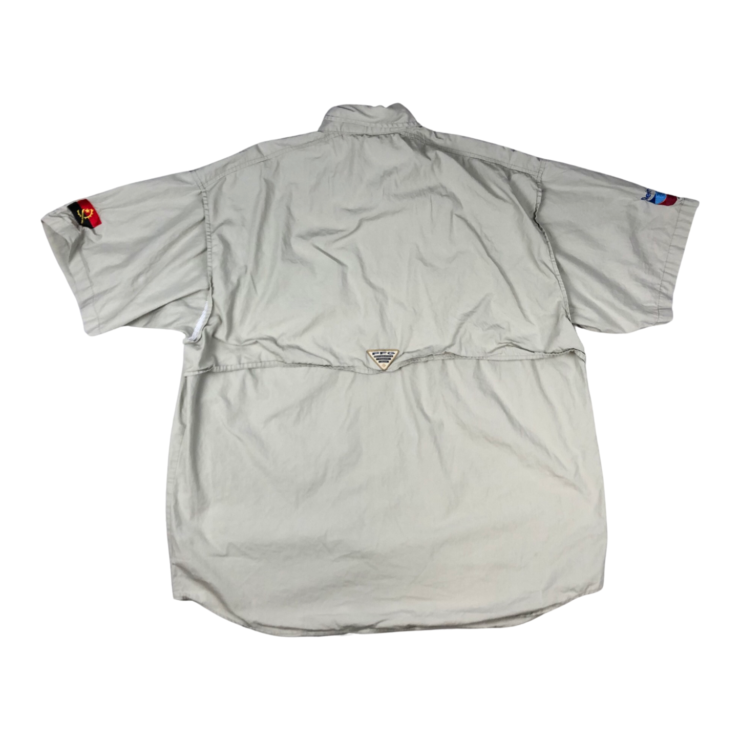 Columbia Beige Technial Gorpcore Walking Outdoor Shirt L XL