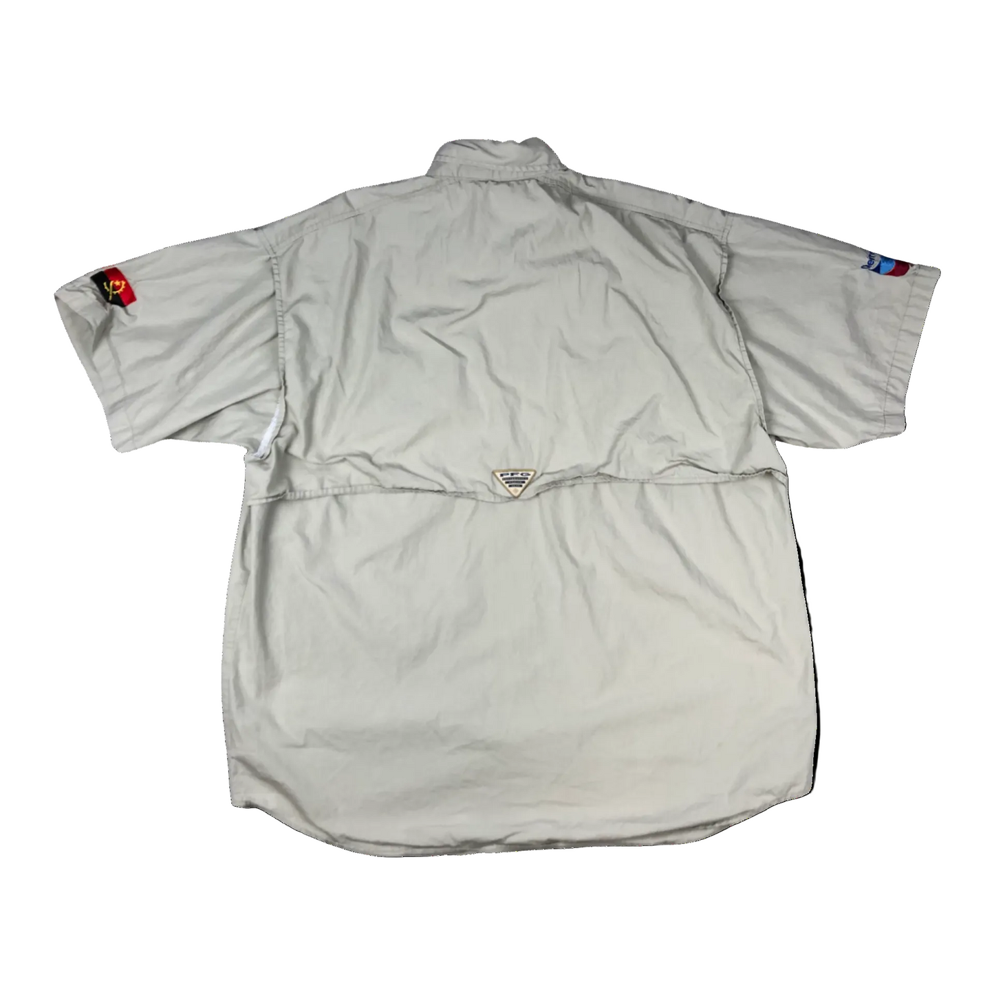 Columbia PFG Beige Technical Walking Outdoor Short Sleeve Shirt Extra Large