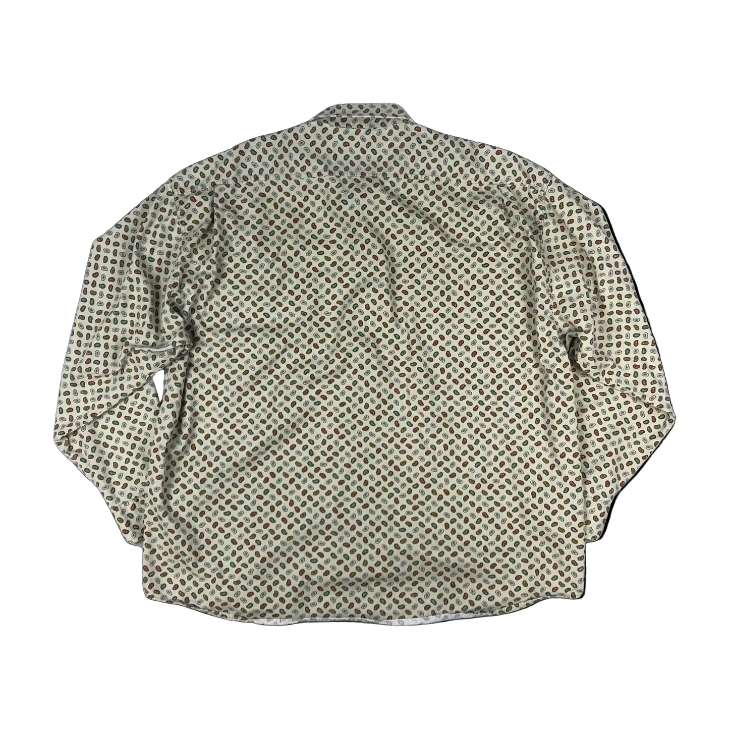 Vintage 80s 90s Paisley Abstract Print Shirt Cotton XL