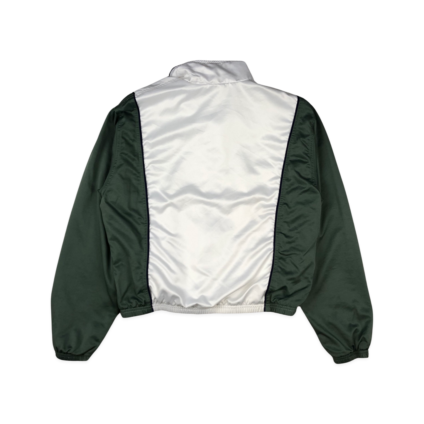 Vintage 90s Nike Track Zip-up White Green 10 12 14
