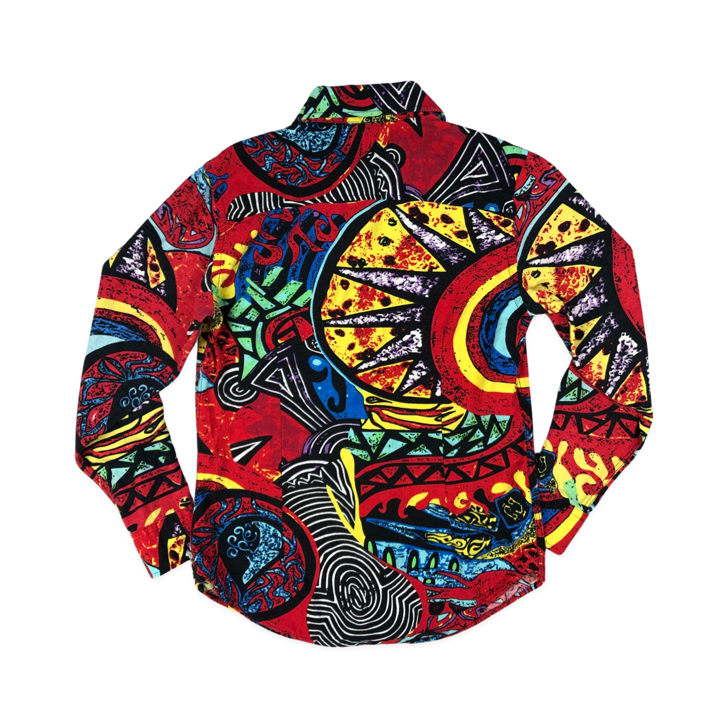 Vintage 80s Multicolour Crazy Print Shirt XS