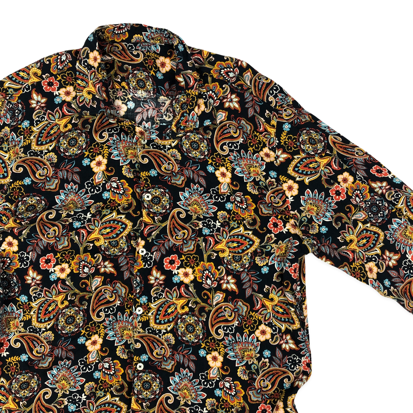 Vintage Multicolour Paisley Print Shirt M