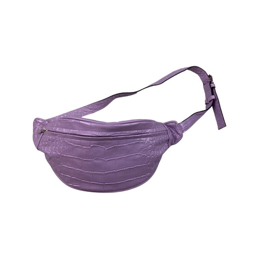 Vintage Pink Crocodile Print Bum Bag