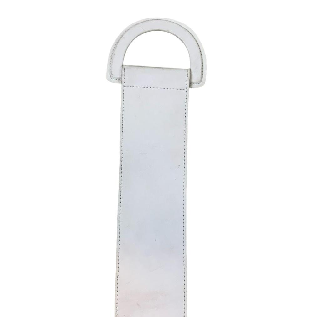 1990s Vintage White Chunky Belt