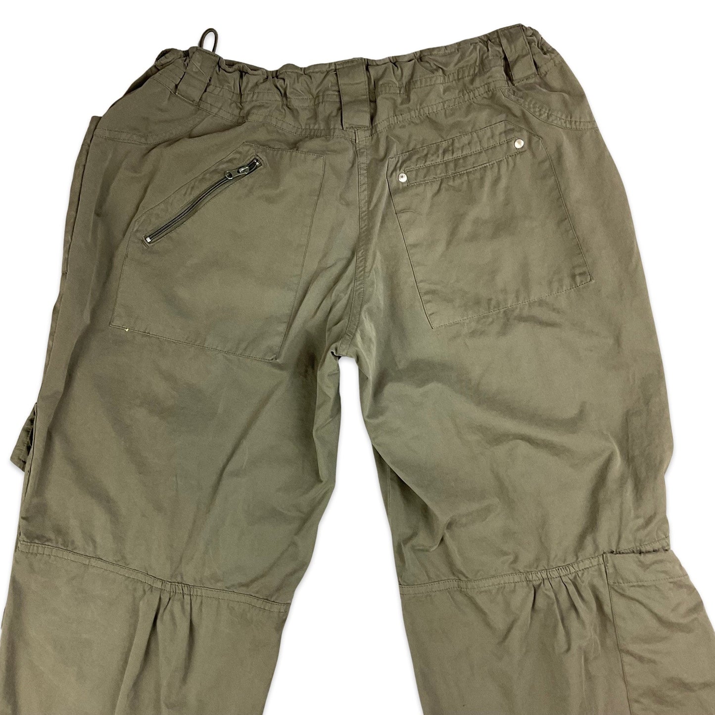 90s Y2K Khaki Cargo Trousers 12 14