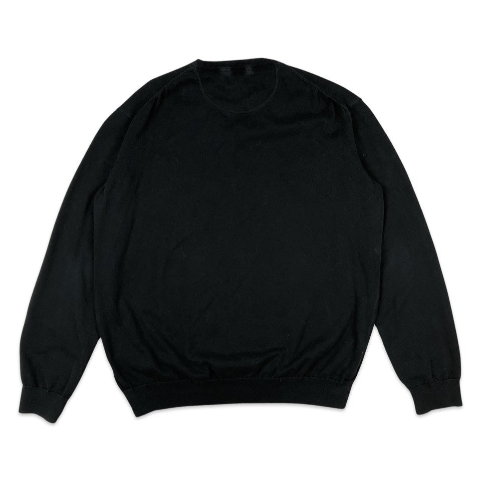 GANT Black V Neck Knit Jumper XL
