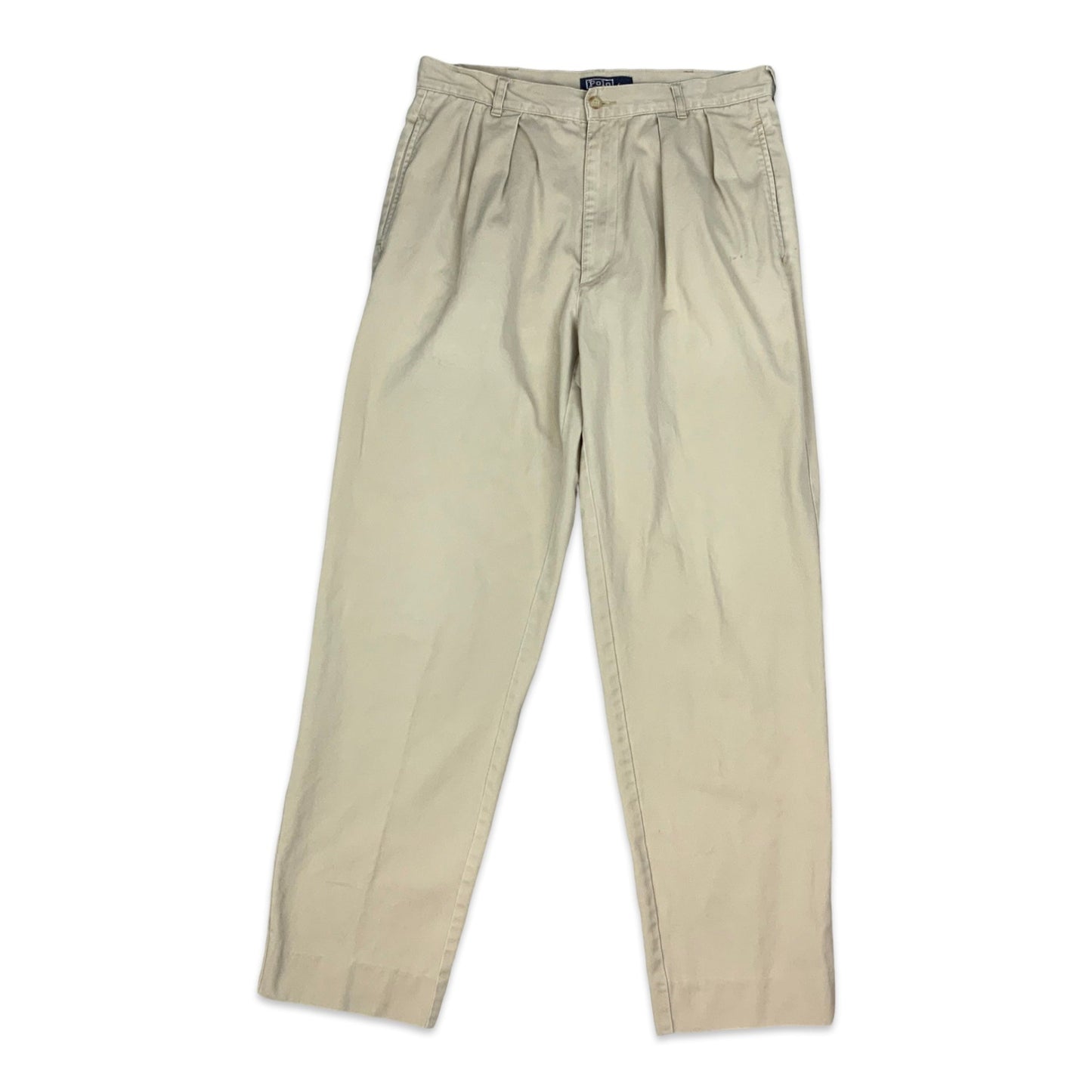 90s Beige Ralph Lauren Trousers W33 L30