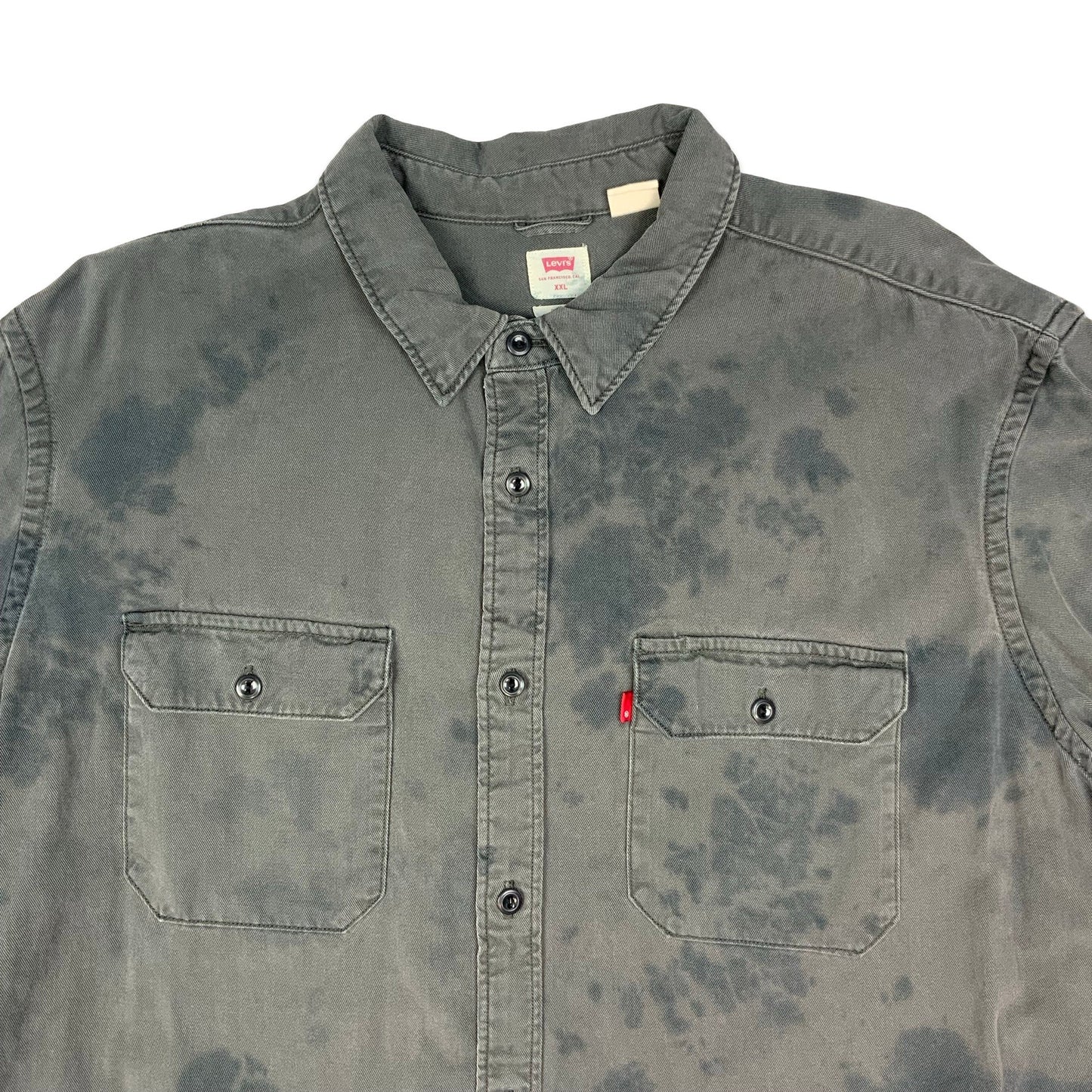 90s Two Tone Grey Levis Shirt XL