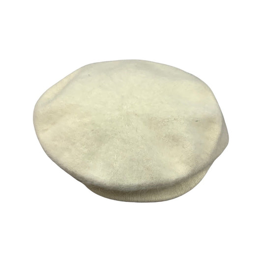 Vintage White Angora Peaked Beret