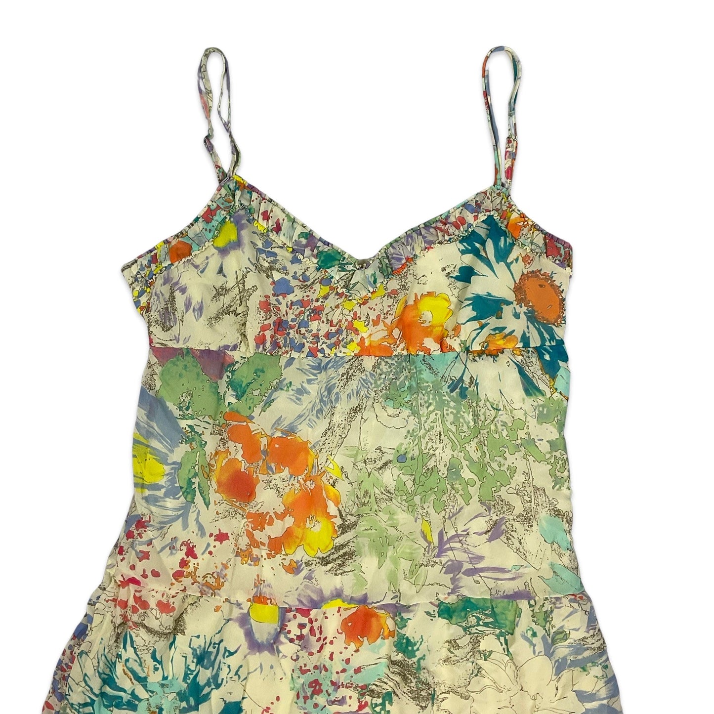 Y2K Floral Print Sun Dress 8 10