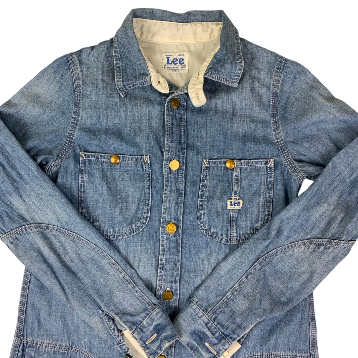 Vintage 90s Union Made Lee Denim Overshirt 8 10 XS