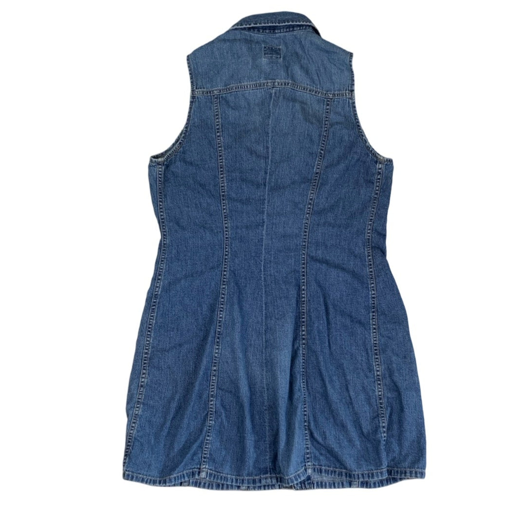 Vintage 90s Authentic Diesel Denim Sleeveless Mini Dress S M 12