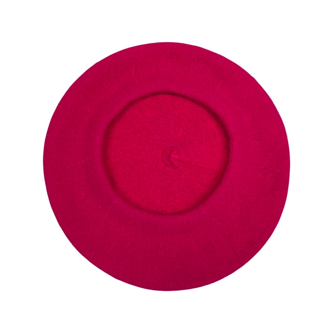 Vintage Neon Pink Beret