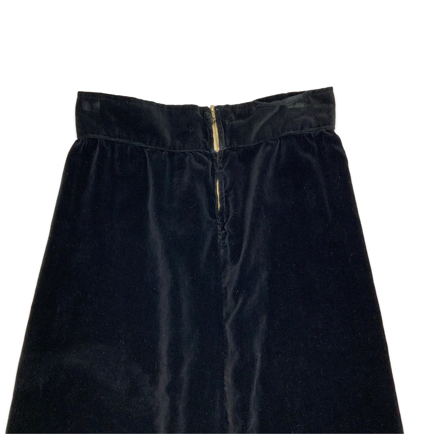 Vintage Black Velvet Maxi Skirt 10