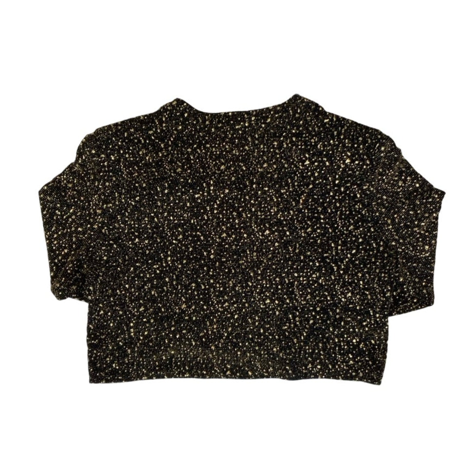 Vintage ‘Catwalk’ Black Gold Sparkle Crop Bolero Jacket 8 10 12