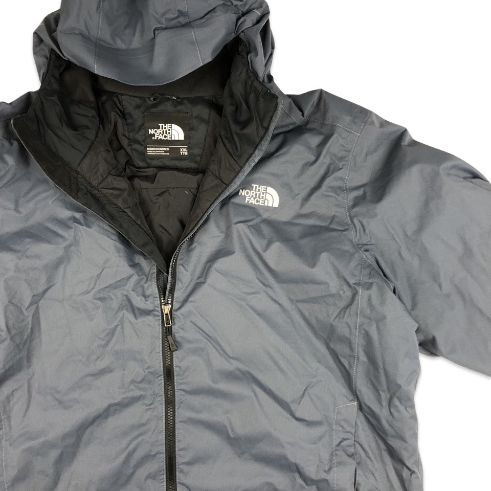 Vintage Y2K Preloved The North Face Grey Hooded Jacket 3XL