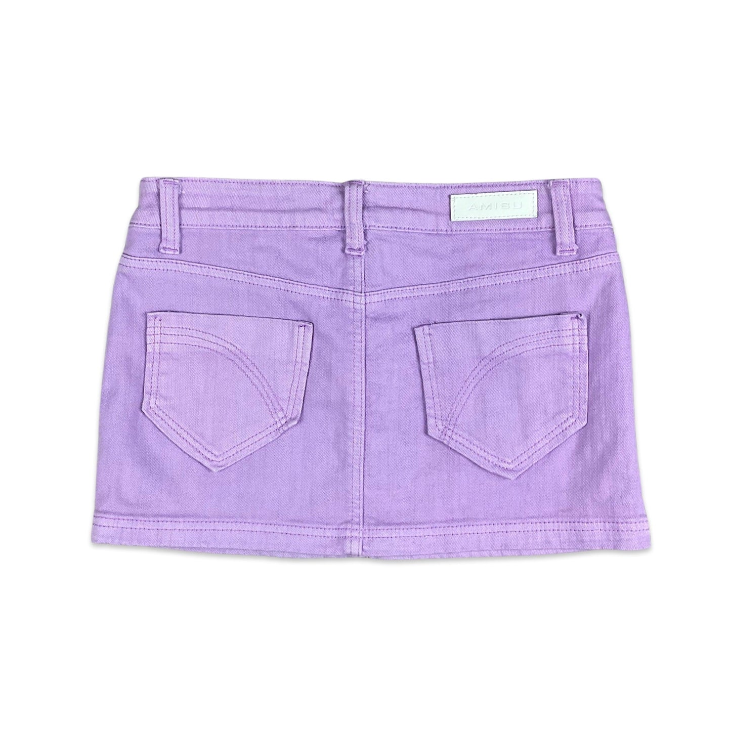 Vintage Y2K Lilac Denim Mini Skirt 10