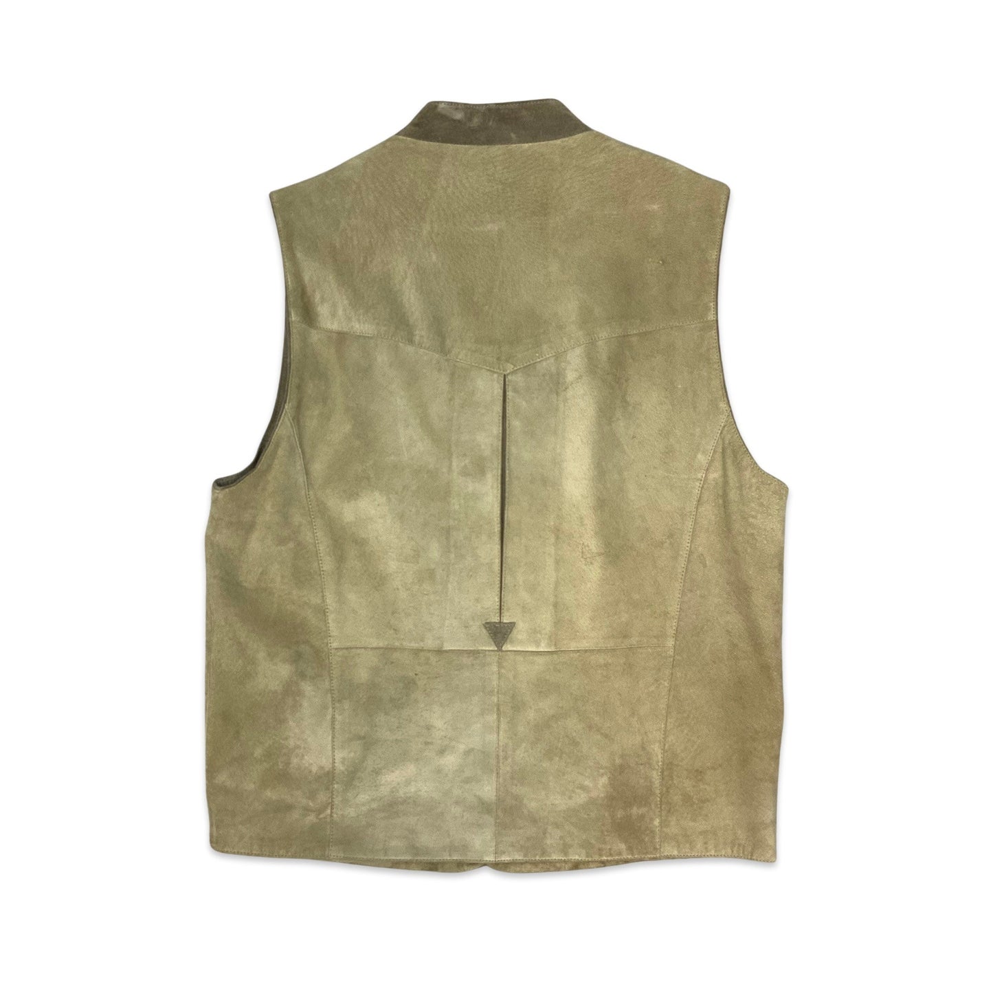 Vintage Suede Beige Waistcoat 22