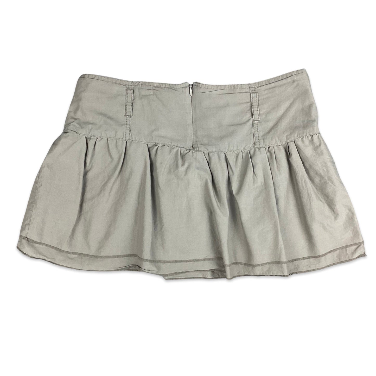 Vintage Y2K Taupe Mini Belt Skirt 14 16