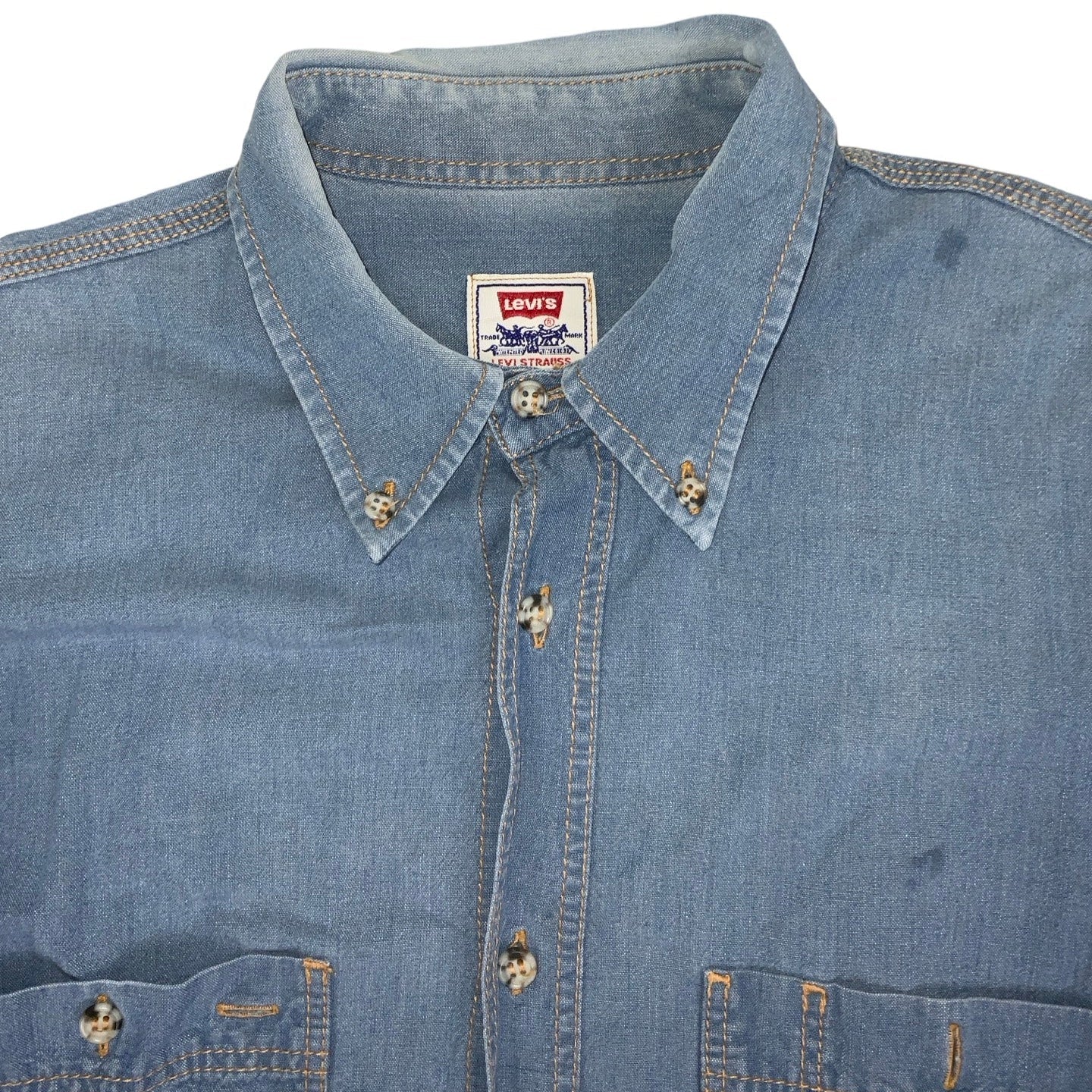 Vintage 90s Levi’s Long Sleeve Denim Shirt M L