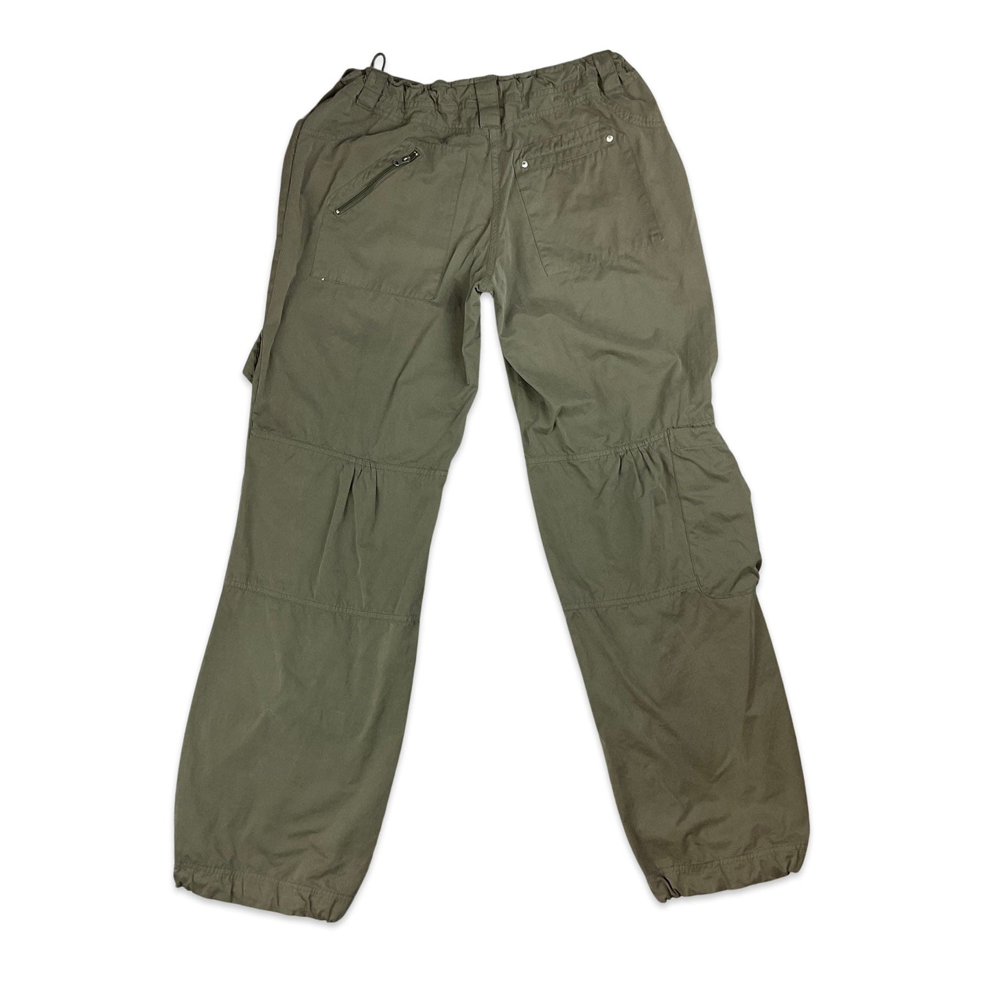 90s Y2K Khaki Cargo Trousers 12 14