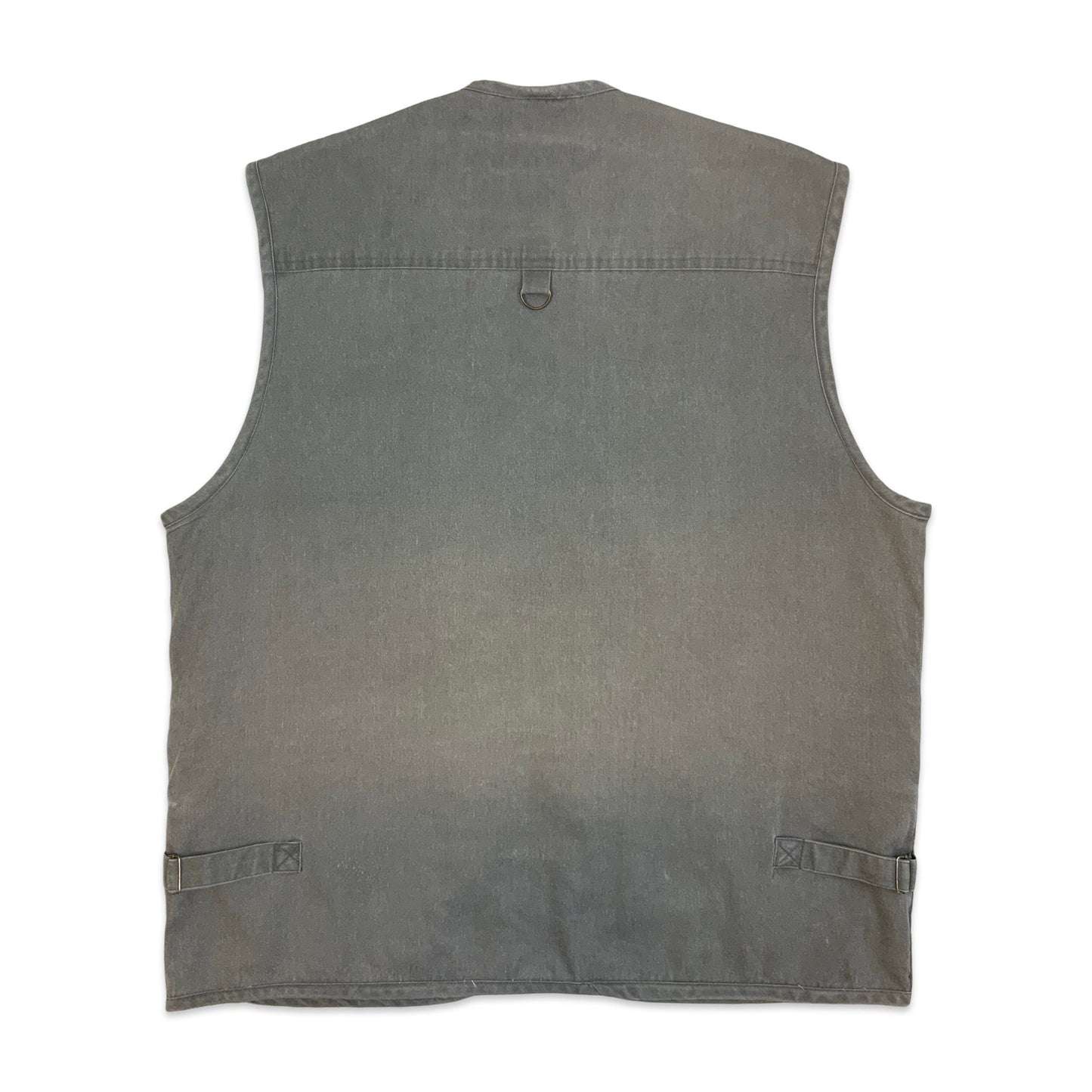 Grey Utility Fisherman Cargo Vest L