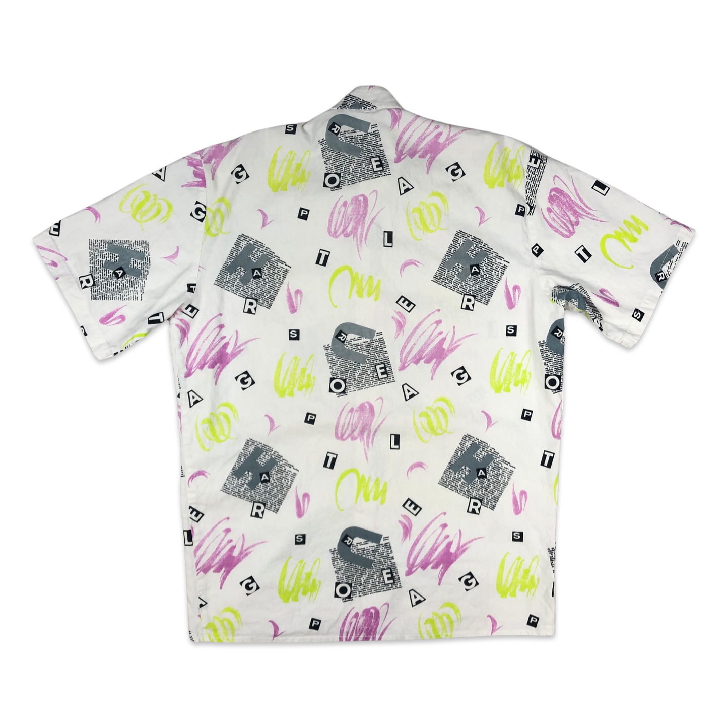 Vintage 80s Abstract Print Roundneck Shirt L