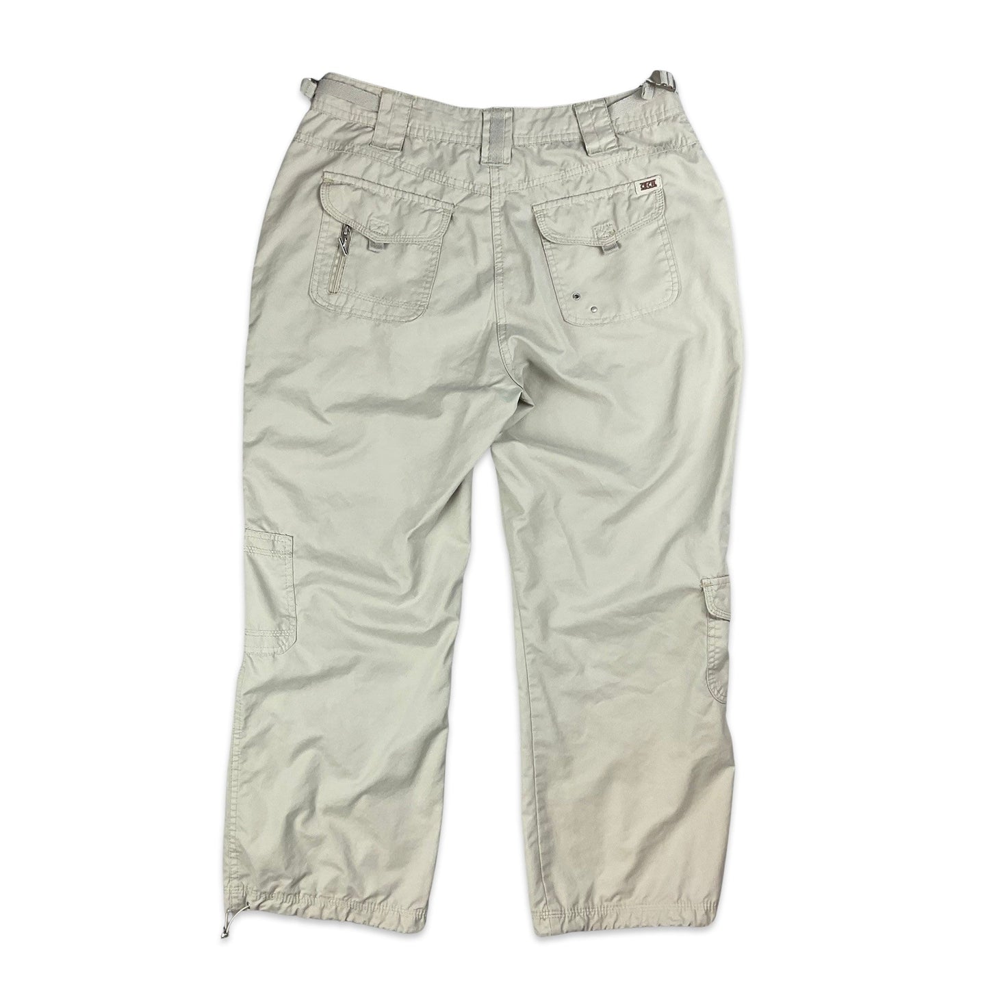 Y2K Beige Petite Leg Cargo Trousers 14