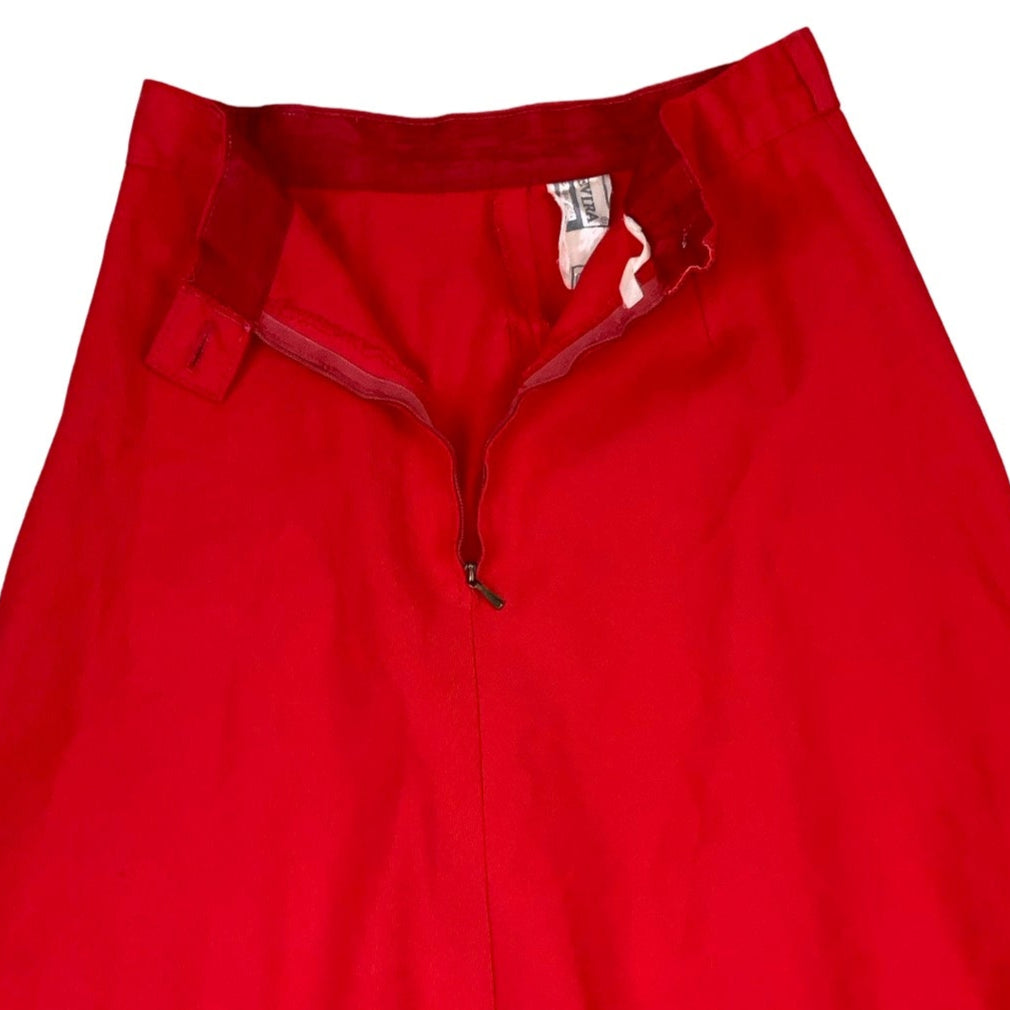 Vintage 70s ‘Trivera’ Red Swing Midi Skirt XS 8