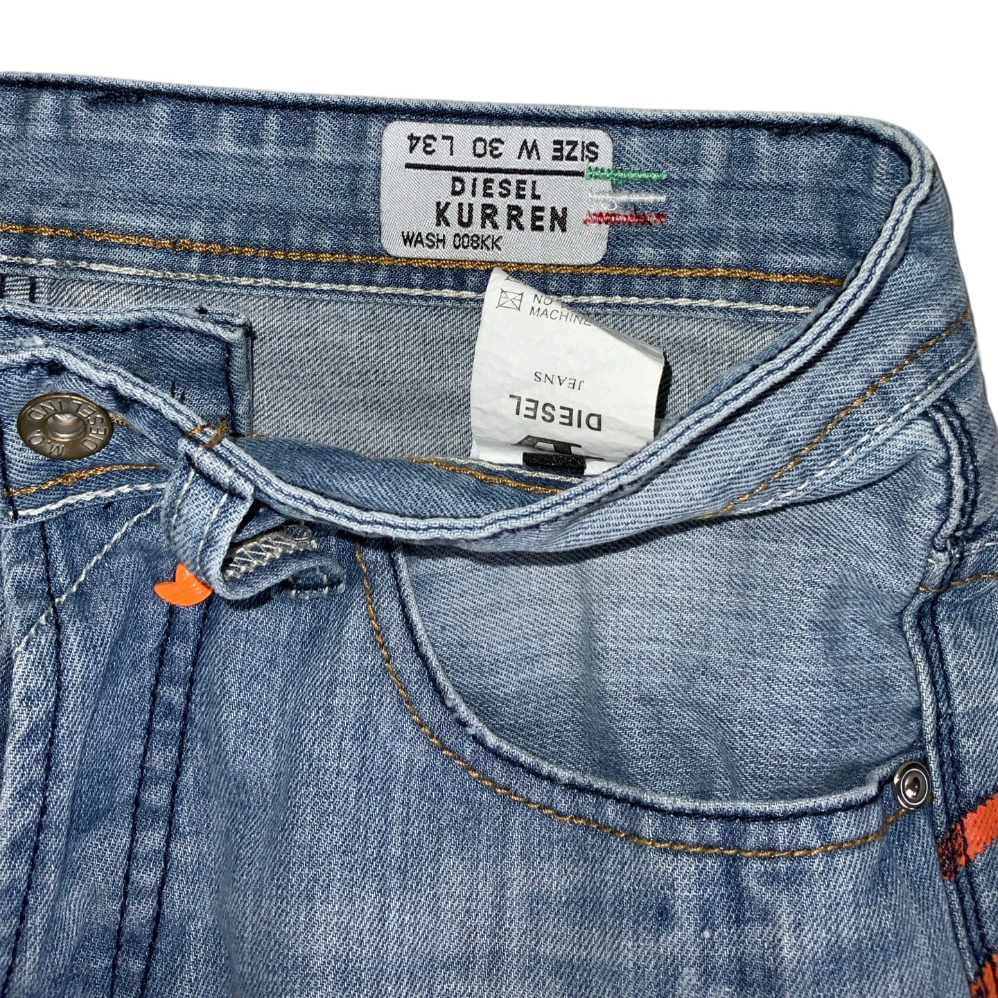 Vintage Diesel Industry Denim Division x Adidas Distressed Straight Leg Jeans 8