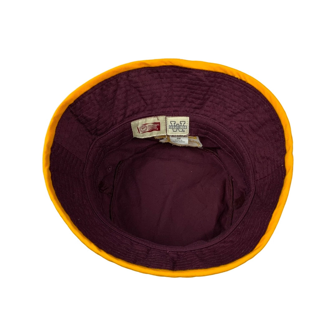 Vintage Burgundy American College CMU Bucket Hat