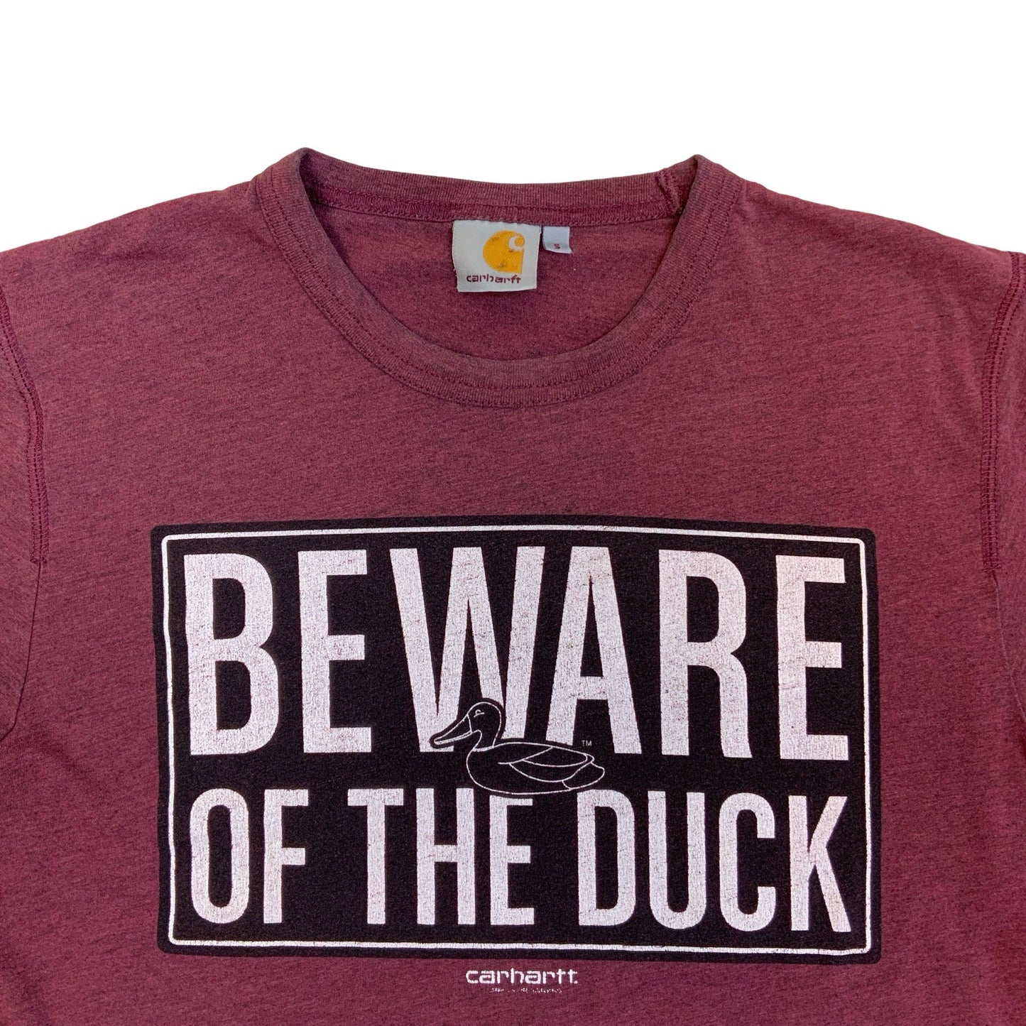 Carhartt Red Tee ‘Beware of the Duck’ XS S