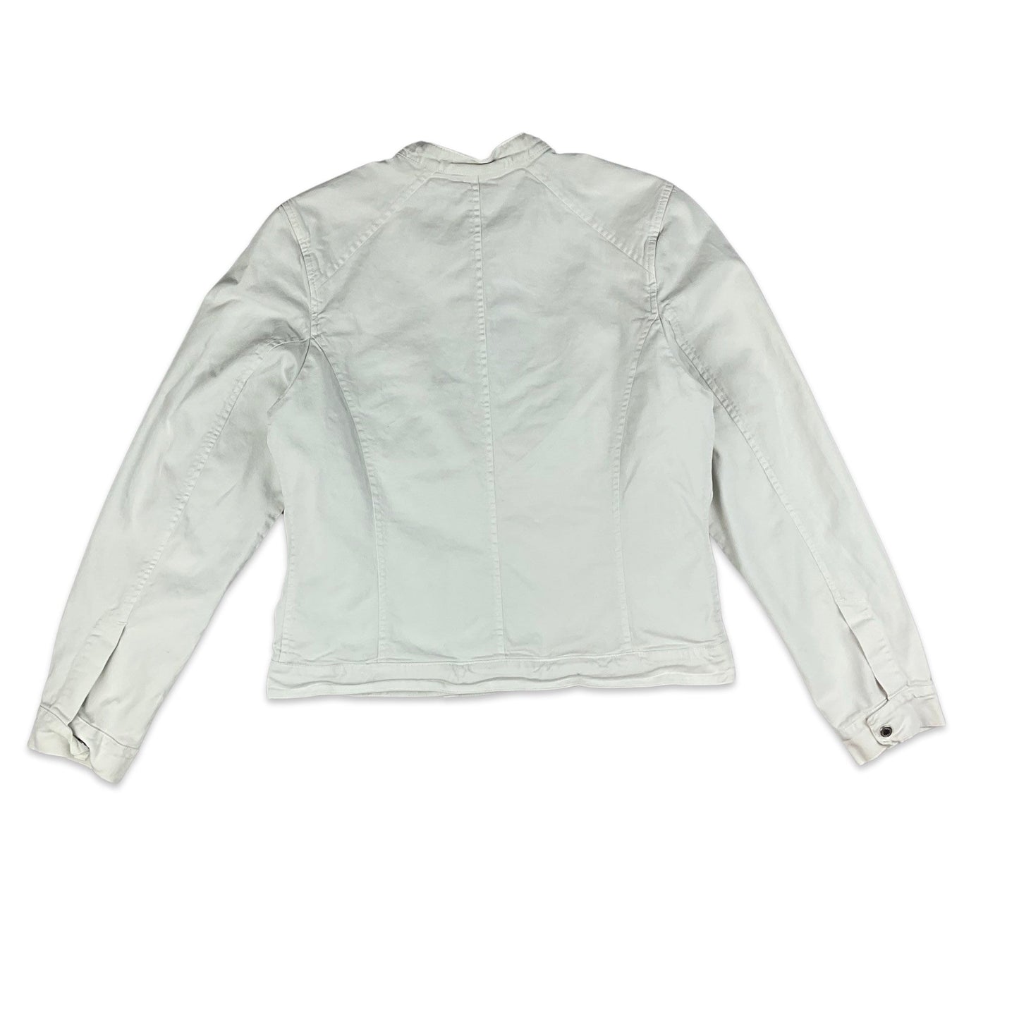90s Fred Perry White Cropped Jacket 10 12