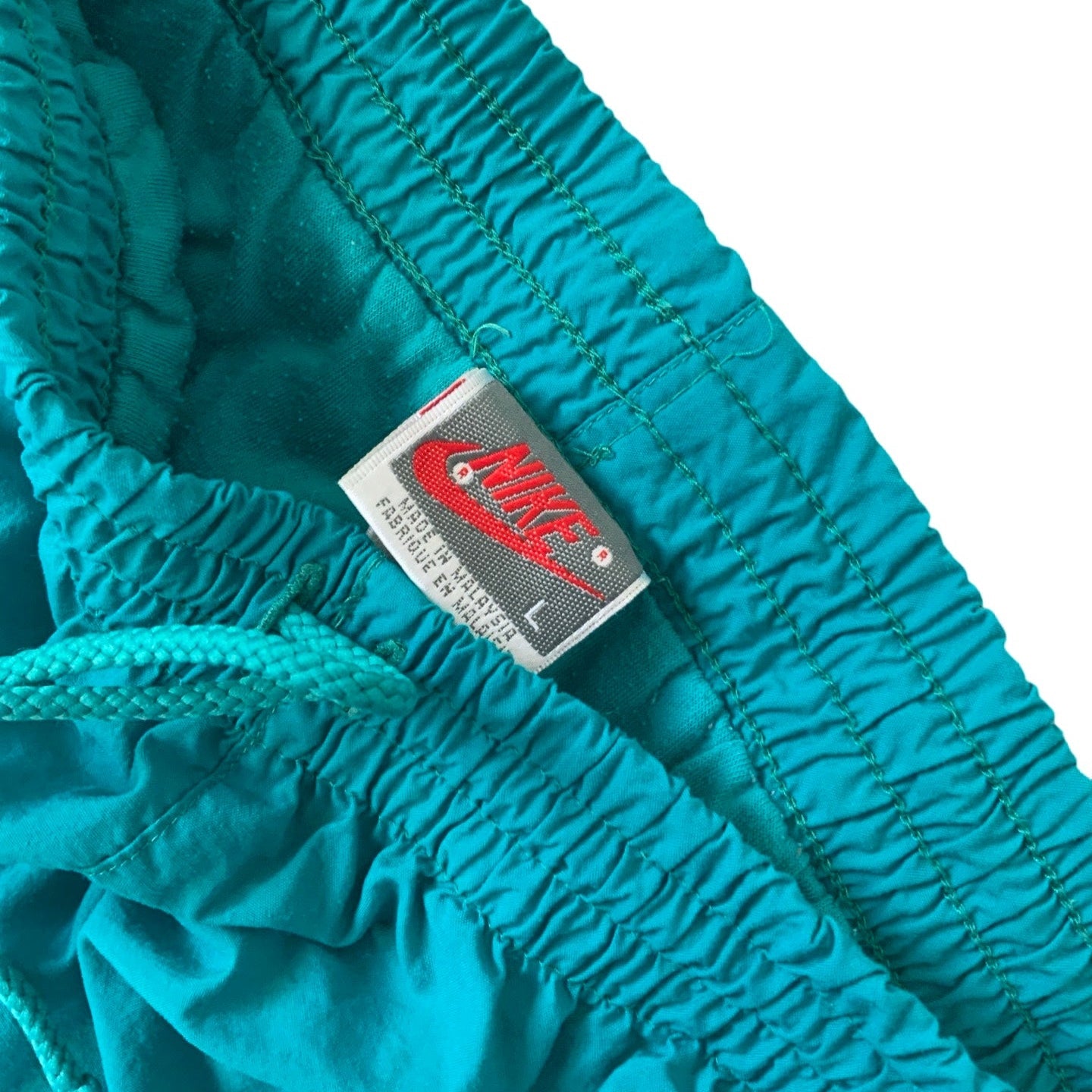 Vintage 90s 00s y2k 'Nike; Teal Green Elasticated Joggers L XL
