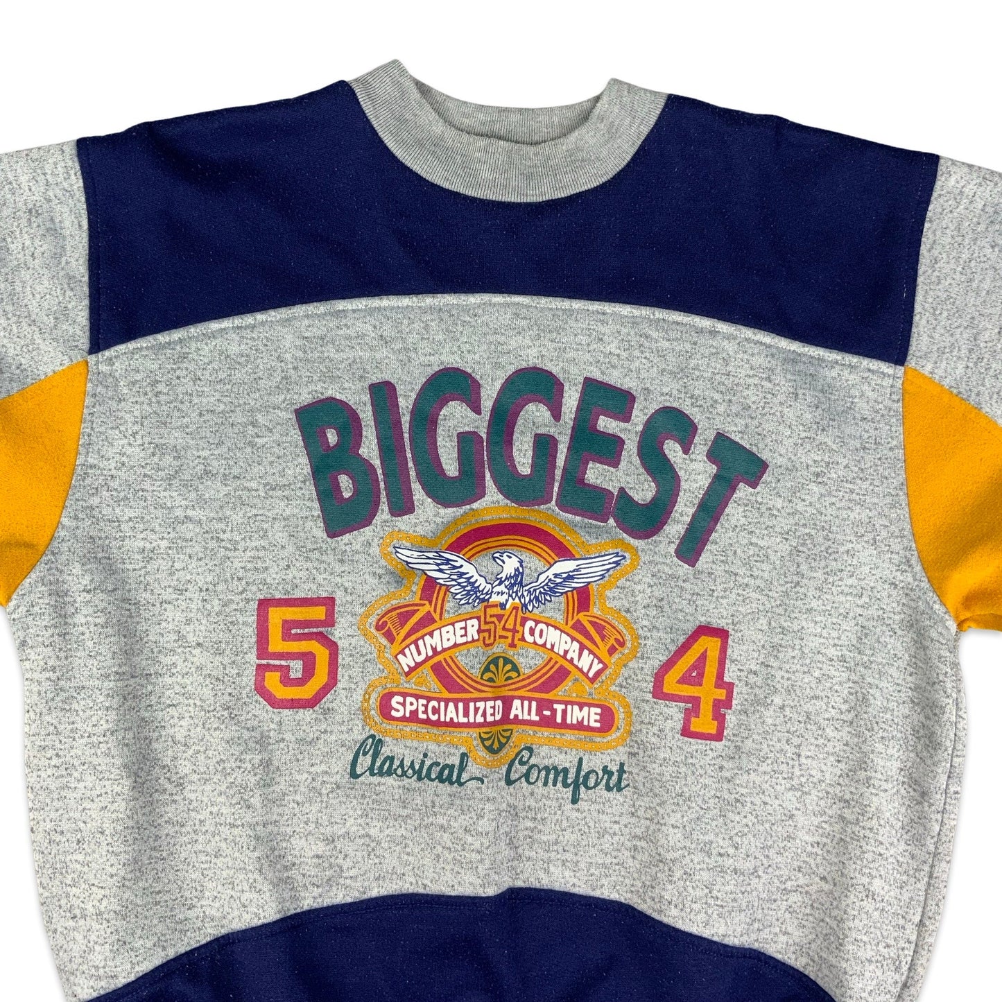 Vintage Grey Graphic Print Sweatshirt L