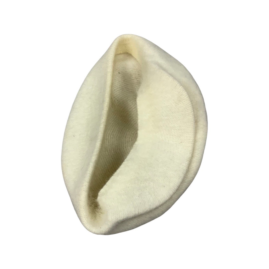 Vintage White Angora Peaked Beret