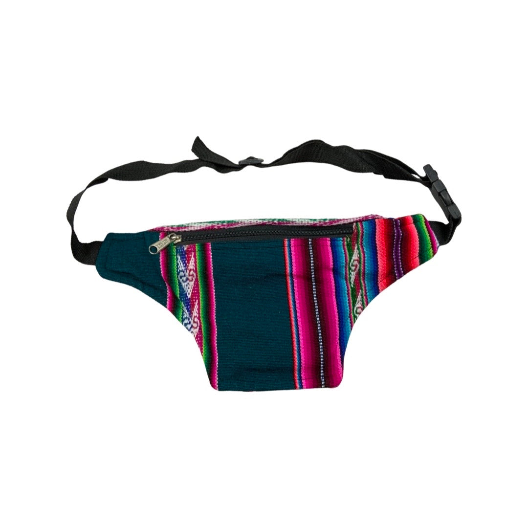 Vintage Multicolour Woven Bum Bag