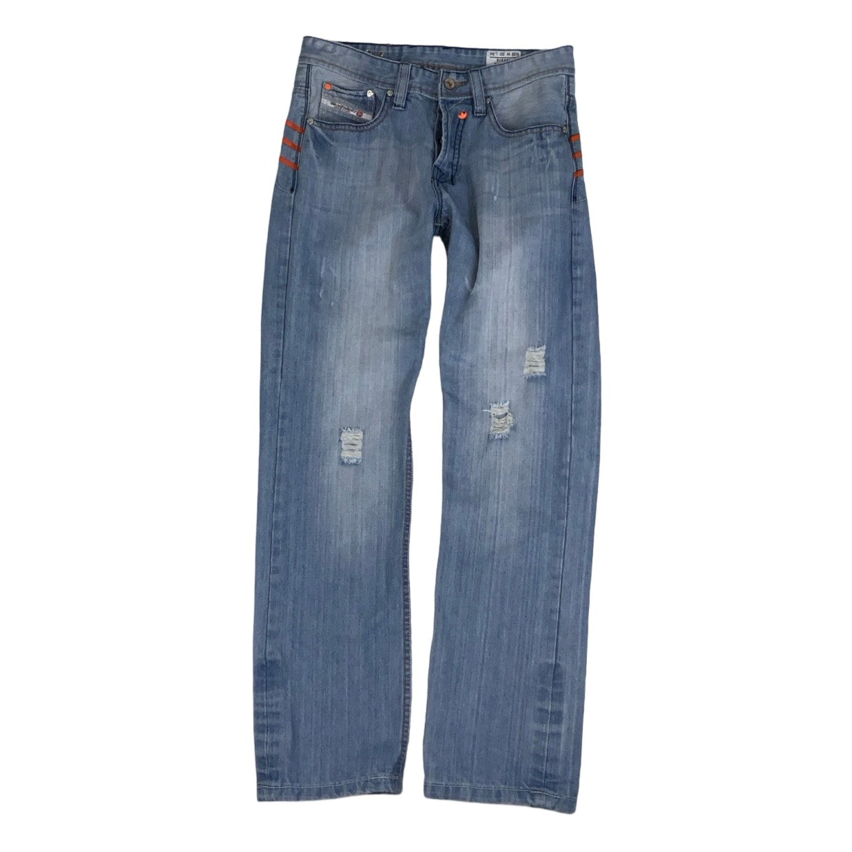 Vintage Diesel Industry Denim Division x Adidas Distressed Straight Leg Jeans 8