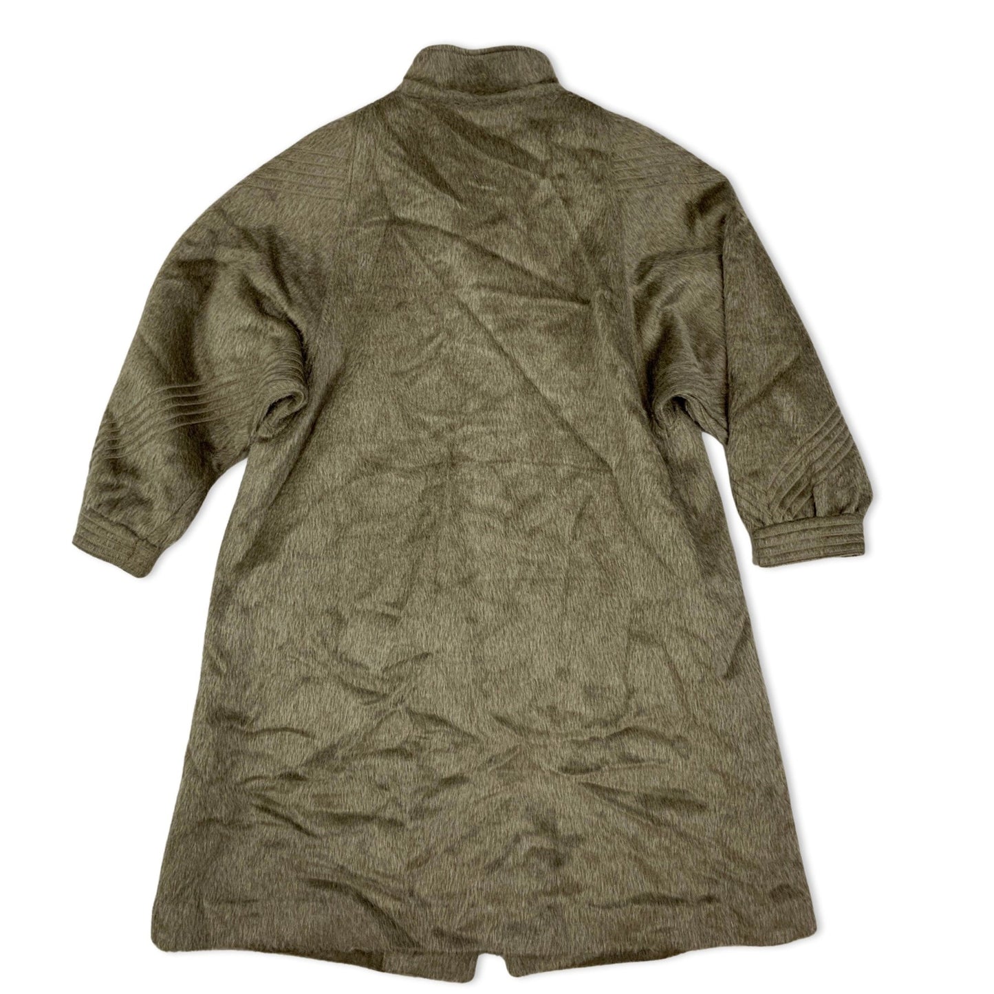 Vintage Beige Llama Wool Duster Coat 14 16