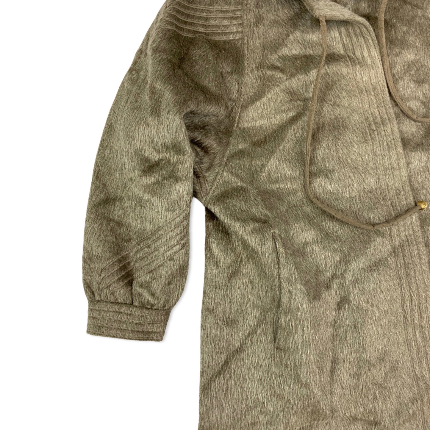 Vintage Beige Llama Wool Duster Coat 14 16