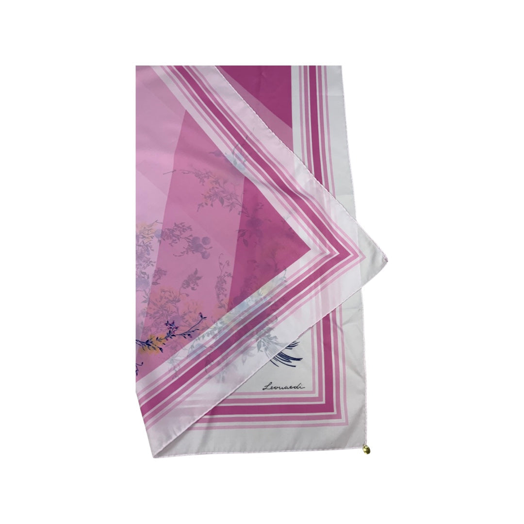 Vintage 80s Pink Floral Scarf