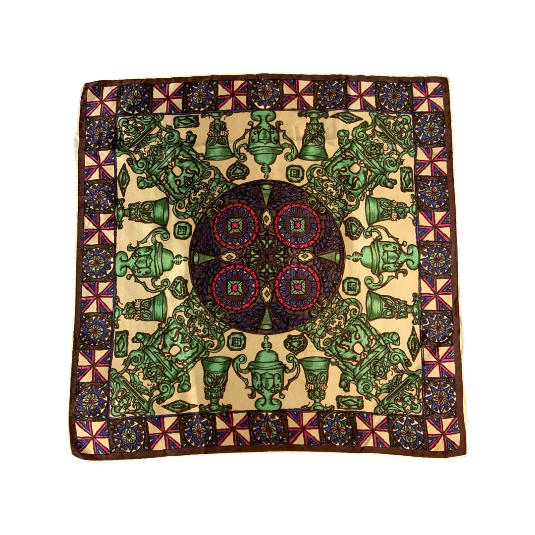 Vintage Brown and Green Scarf
