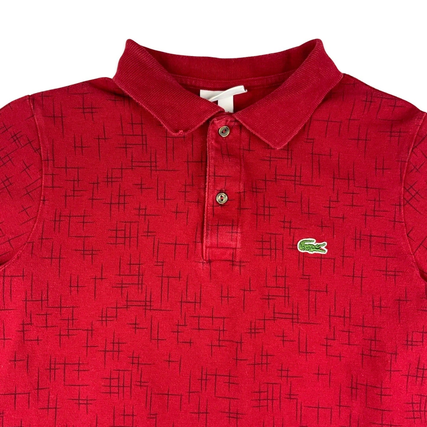Preloved Red Lacoste Polo Shirt S M