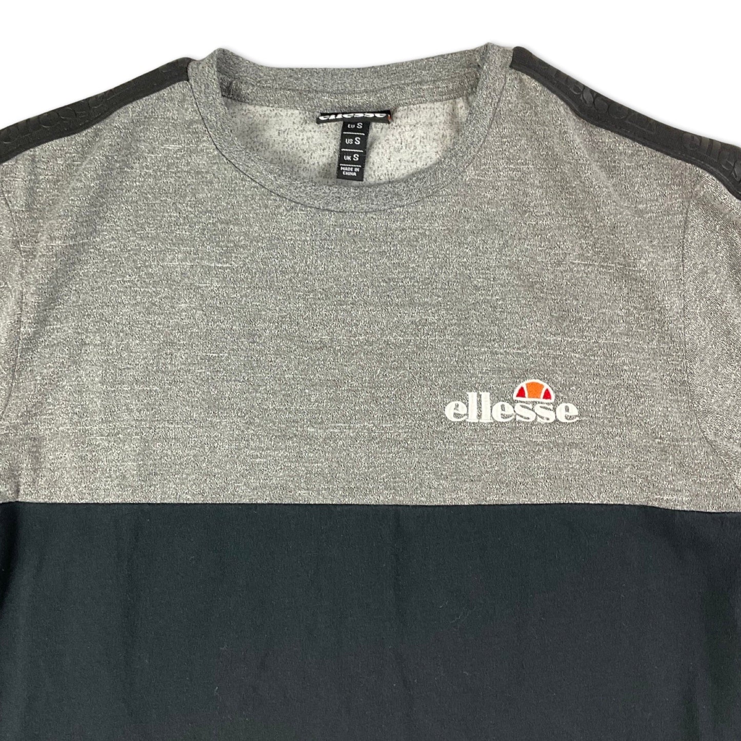 Vintage Ellesse Grey & Black Tee XS S