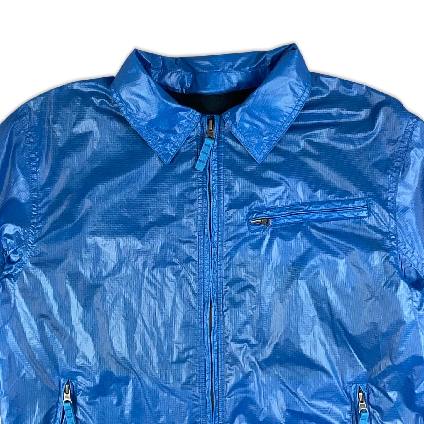 Vintage Timberland Blue Checkered Windbreaker Jacket M