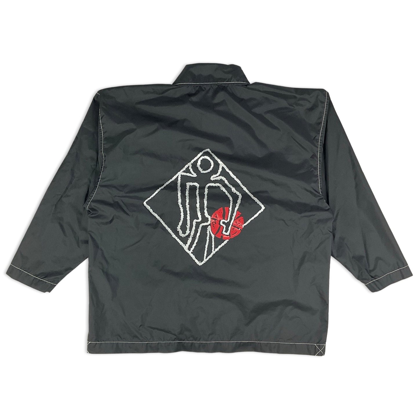 Vintage Adidas Black White & Red Windbreaker Jacket S M