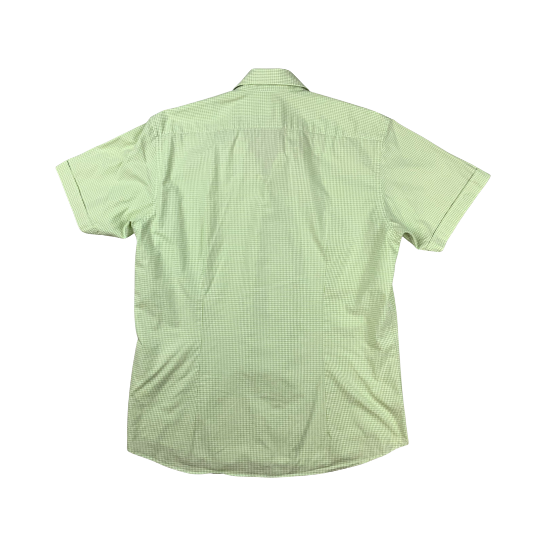 Vintage Y2K Adidas Button-Up Shirt Green White 18