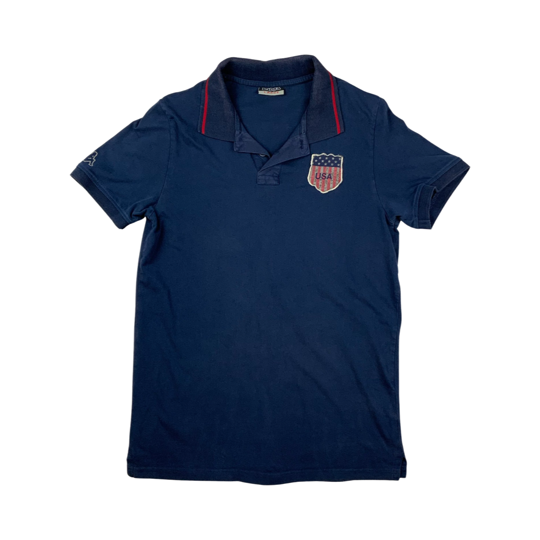Vintage Y2K Kappa Polo Shirt Navy Mens S
