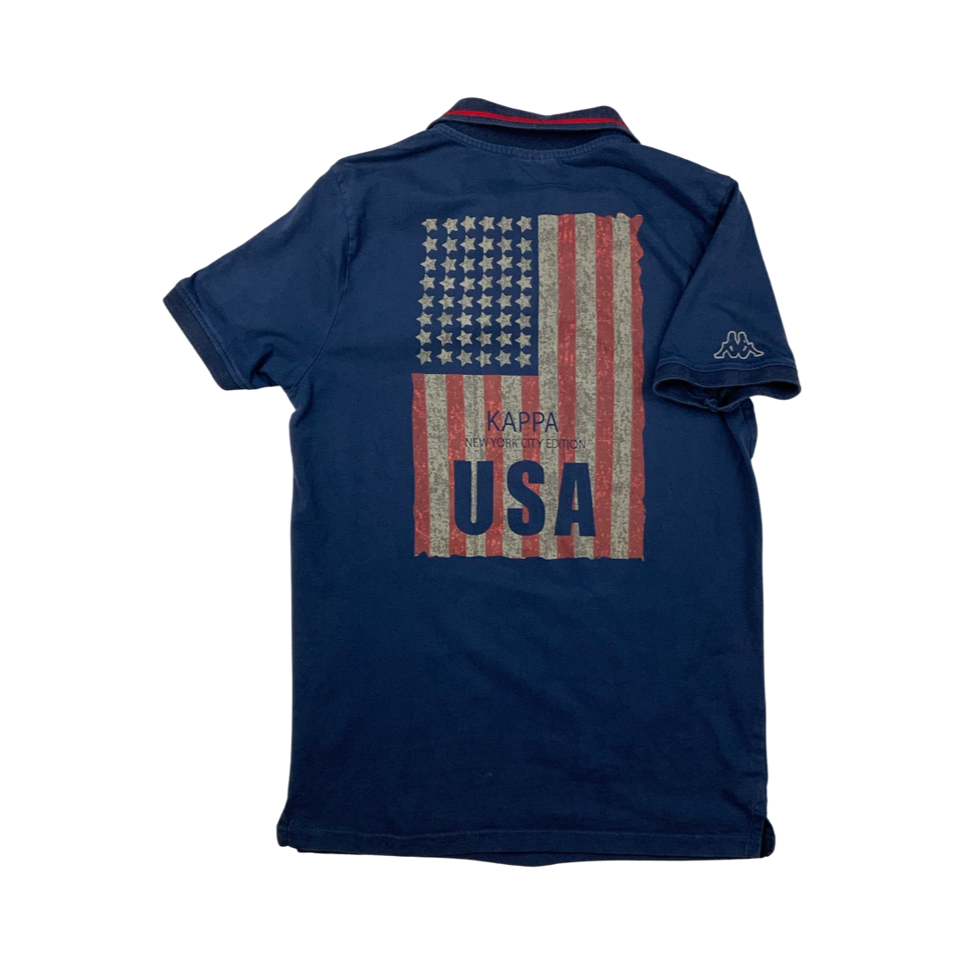 Vintage Y2K Kappa Polo Shirt Navy Mens S