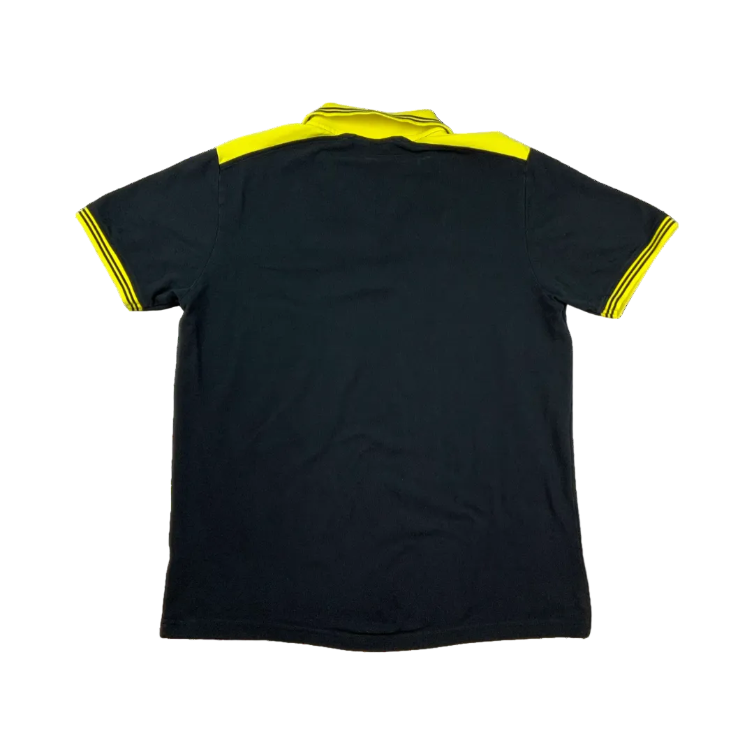 Vintage Y2K Kappa Mens Polo Shirt Black Yellow Large